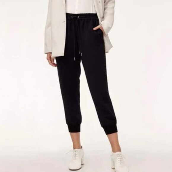 wilfred black buffon pants  Crepe joggers - size 10 - Picture 15 of 16